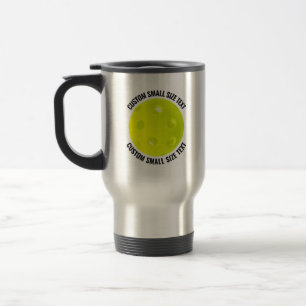 Small Size Personalized Text Custom Pickleball Travel Mug