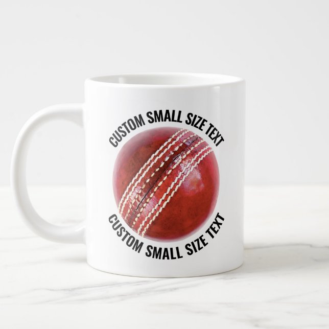Small Size Personalized Text Giant Cricket Mug (Left)