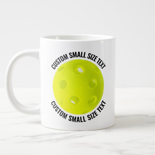 Small Size Personalized Text Giant Pickleball Mug (Left)