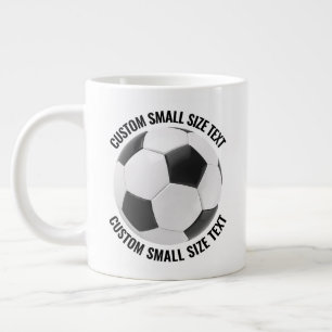 Small Size Personalized Text Giant Soccer Mug 20oz