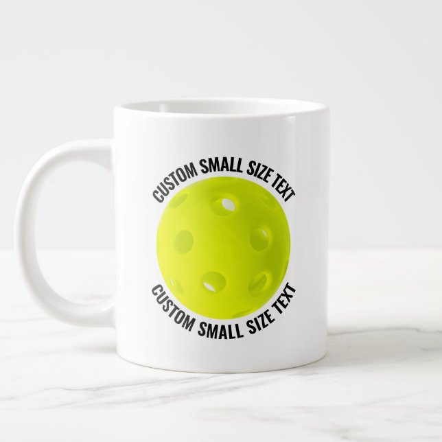 Small Size Personalized Text Pickleball Custom Giant Coffee Mug (Left)