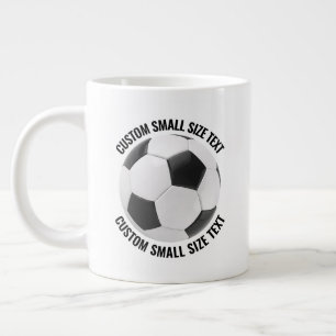 Small Size Personalized Text Soccer Ball Custom Giant Coffee Mug
