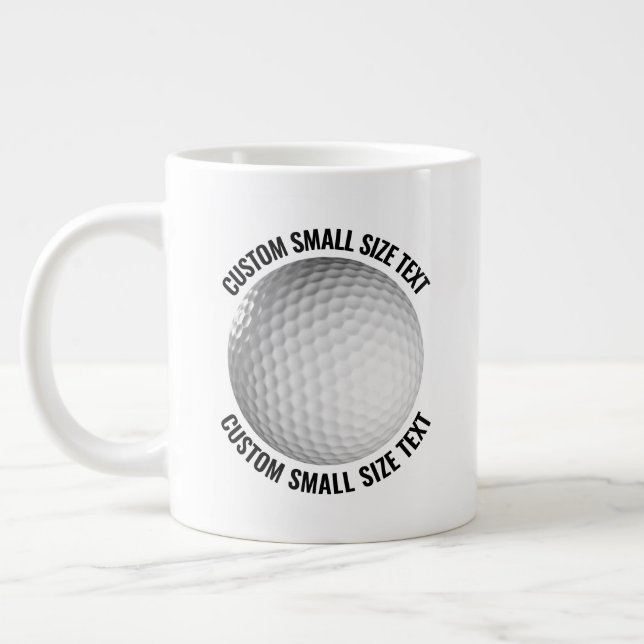Small Size Personalized Text Tennis Ball Custom Giant Coffee Mug (Left)