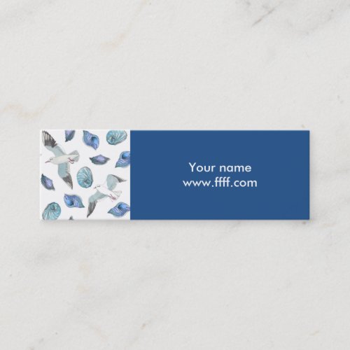 Small size seagulls and shells business cards