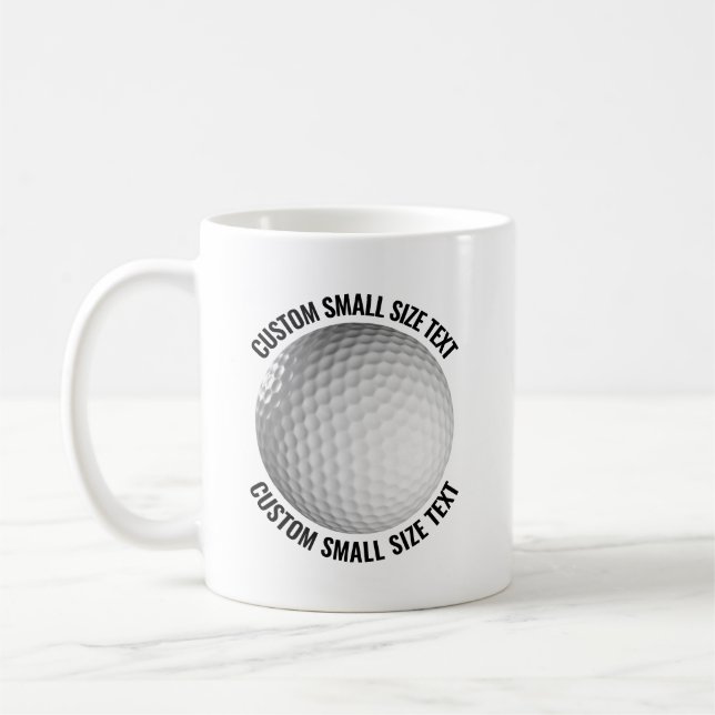 Small Size Text 11oz Personalized Golf Mug (Left)