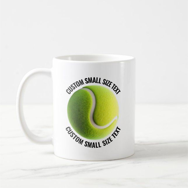 Small Size Text 11oz Personalized Tennis Mug (Left)