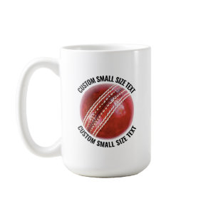 Small Size Text 15oz Personalised Cricket Mug