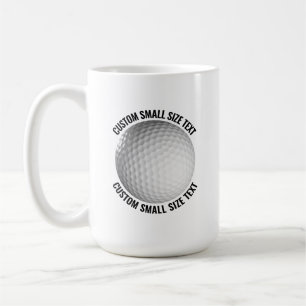 Small Size Text 15oz Personalized Golf Mug