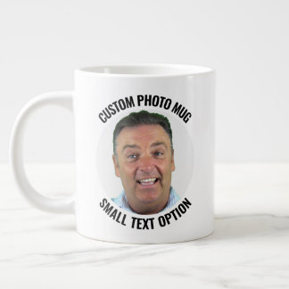 Small Size Text Personalized Giant Photo Mug