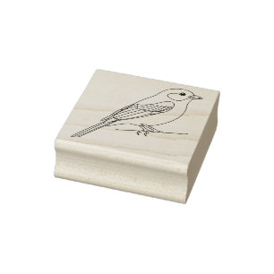 Small Song Bird Rubber Stamp