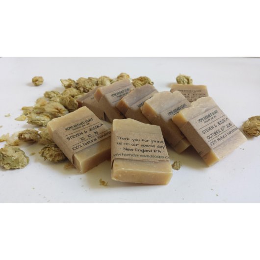 Small Spiced Lavender Soap Bar Wedding Favors (Back)