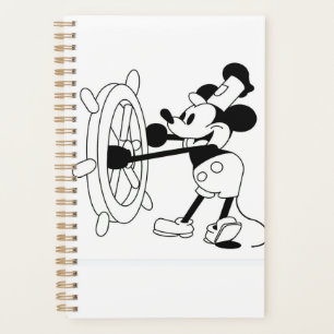 Small spiral planner with Steamboat Willie design
