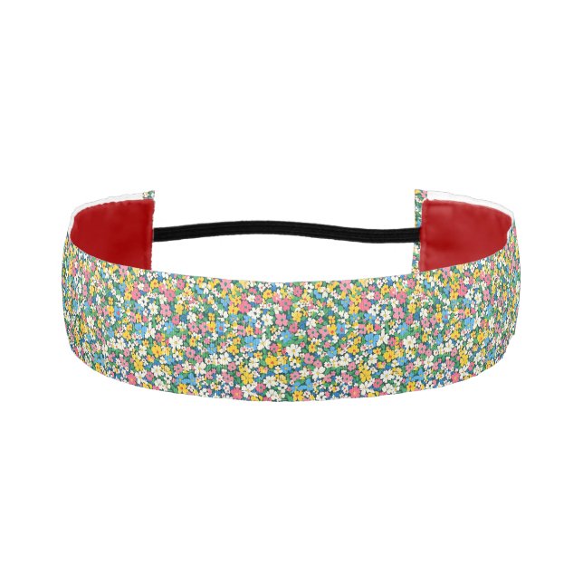 Small Spring Flowers Pattern Athletic Headband (Front)