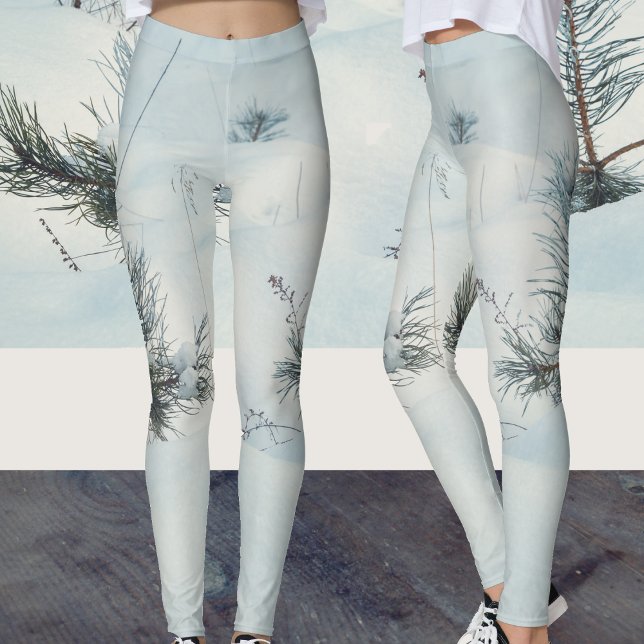 Small spruces covered with fresh snow leggings (Creator Uploaded)