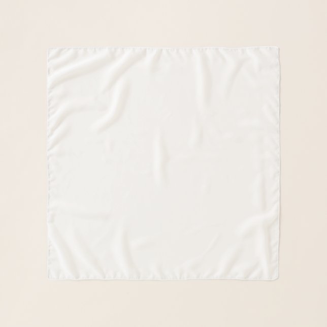 Small Square (26" x 26"), White Scarf (Front)