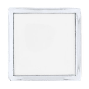 Small Square Lapel Pin, Silver Plated Silver Finish Lapel Pin