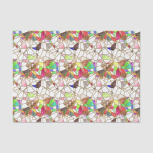 Small Stained Glass Sections Decoupage  Tissue Paper