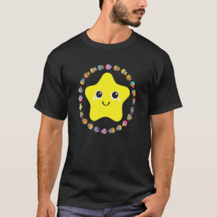 Small starfish in a colorful fish circle T-Shirt