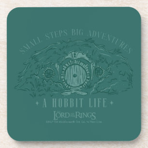 Small Steps, Big Adventures - A Hobbit Life Beverage Coaster