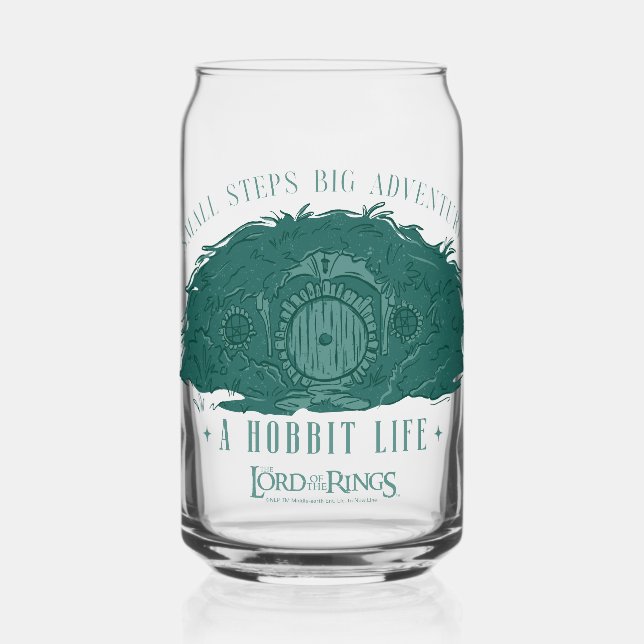 Small Steps, Big Adventures - A Hobbit Life Can Glass (Front)