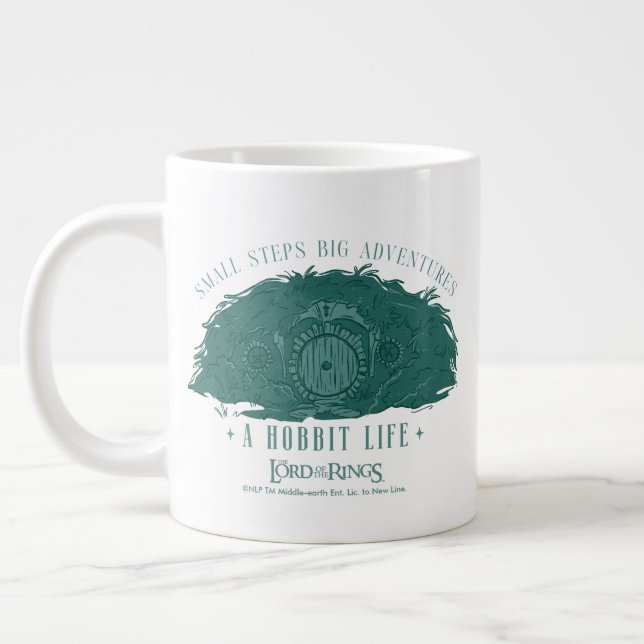 Small Steps, Big Adventures - A Hobbit Life Giant Coffee Mug (Left)