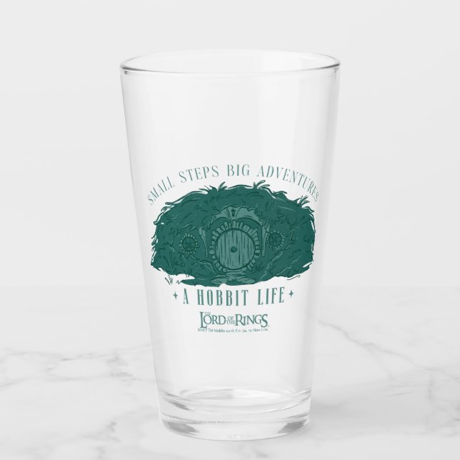 Small Steps, Big Adventures - A Hobbit Life Glass (Front)