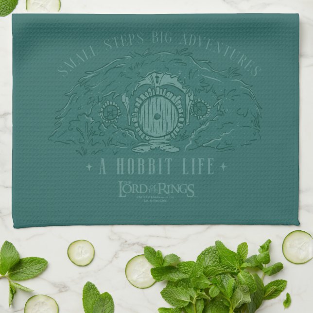 Small Steps, Big Adventures - A Hobbit Life Kitchen Towel (Folded)