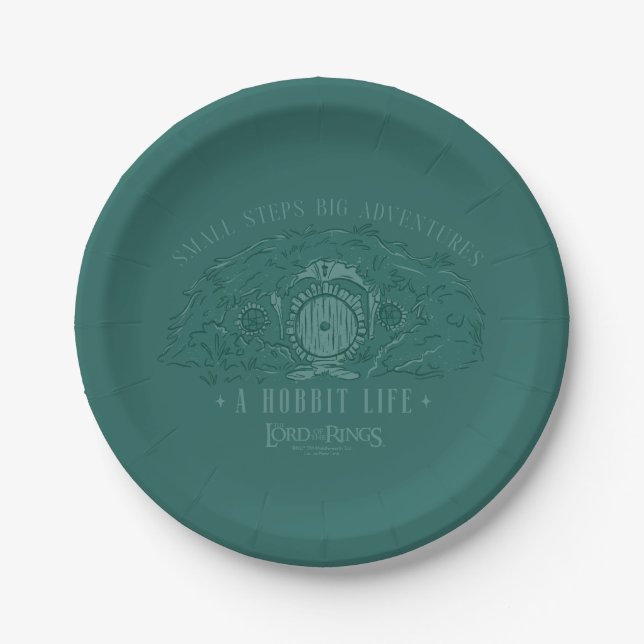 Small Steps, Big Adventures - A Hobbit Life Paper Plates (Front)