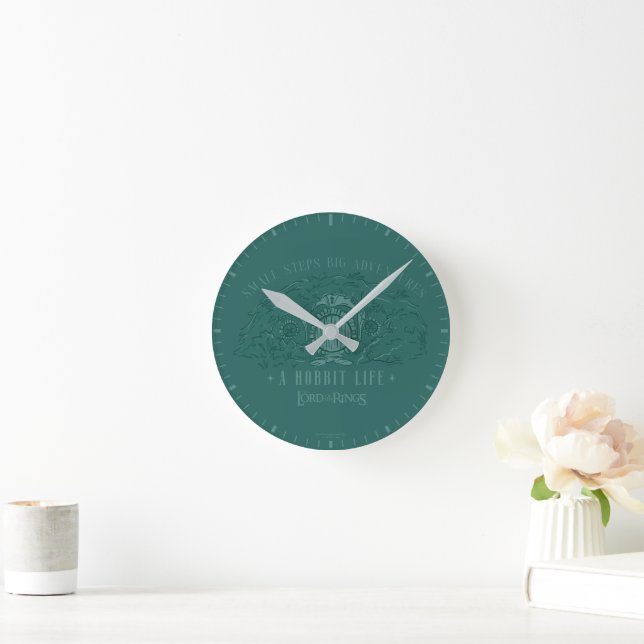 Small Steps, Big Adventures - A Hobbit Life Round Clock (Home)