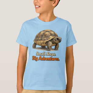 Small Steps Big Adventures Marching Baby Tortoise T-Shirt