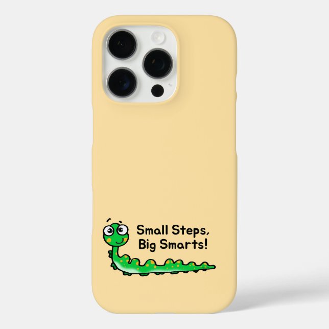 Small Steps Big Smarts Caterpillar Cartoon Case-Mate iPhone Case (Back)