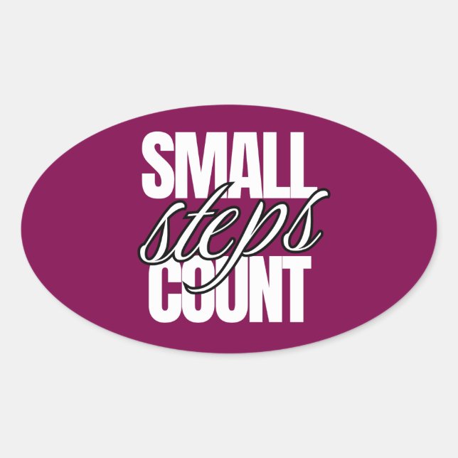 SMALL STEPS COUNTS OVAL STICKER (Front)