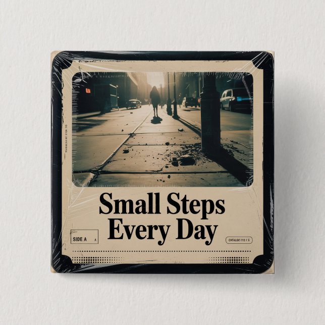 Small Steps Every Day Button (Front)