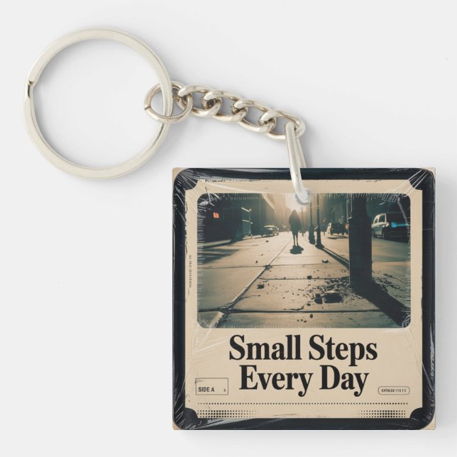 Small Steps Every Day Keychain (Front)