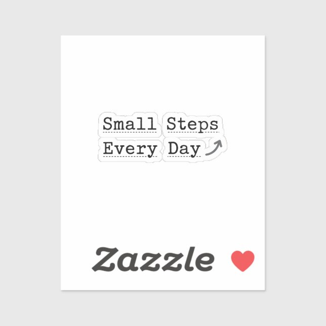  'Small Steps Every Day'  Minimalist Planner  Sticker (Sheet)