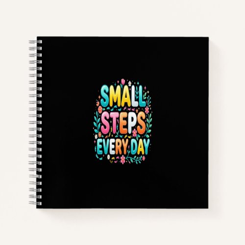 Small Steps Every Day | Motivational Typography Notebook