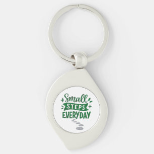 Small Steps Everyday Motivational Keychain