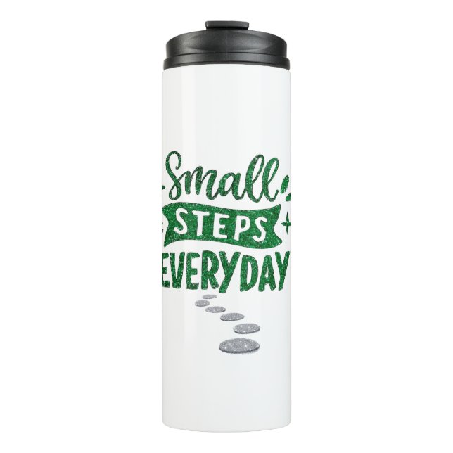 Small Steps Everyday Motivational Thermal Bottle (Front)