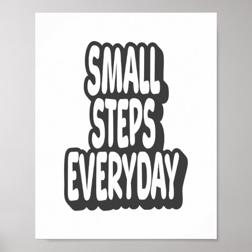 Small Steps Everyday Vintage Quote Poster