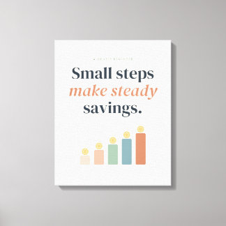 Small Steps Make Steady Savings Terracotta Sage Canvas Print