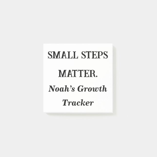 Small Steps Matter – Custom Progress Sticky Note (Front)