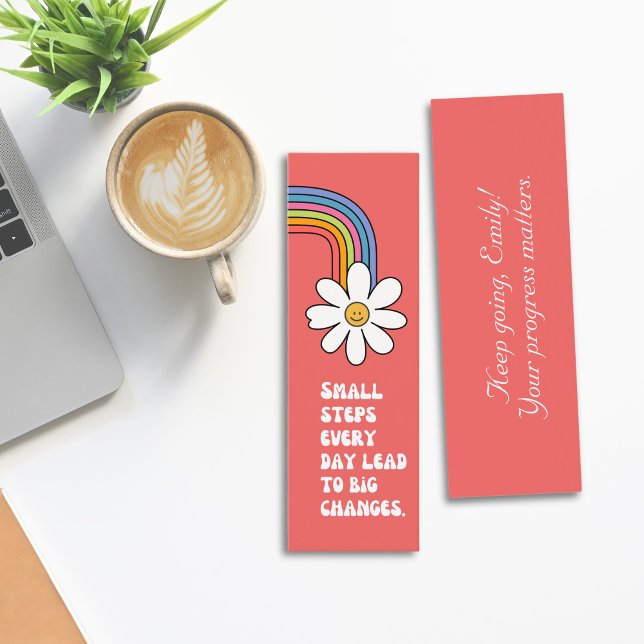 Small Steps Motivational Quote Bookmark  Mini Business Card (Small Steps Motivational Quote Bookmark Mini Business Card)
