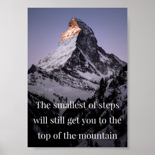 Small steps yield big results poster