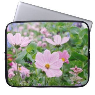 Small summer flowers in garden in Brussels Laptop Sleeve