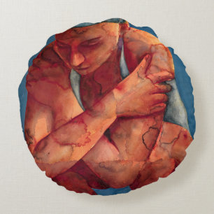 Small Swimmer 3 2011 Round Pillow