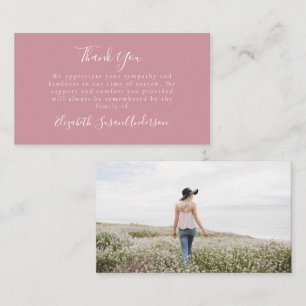 Small Sympathy Funeral Photo Thank You Note Card