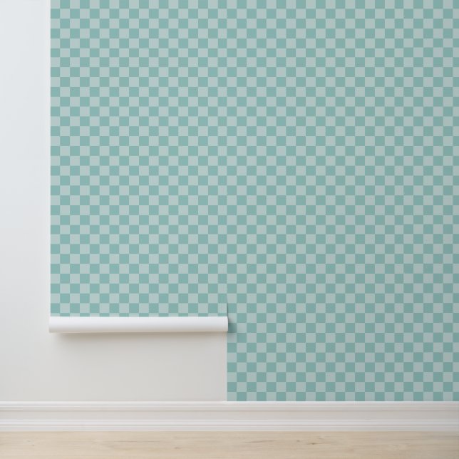 Small Teal Checkers Wallpaper (Application)