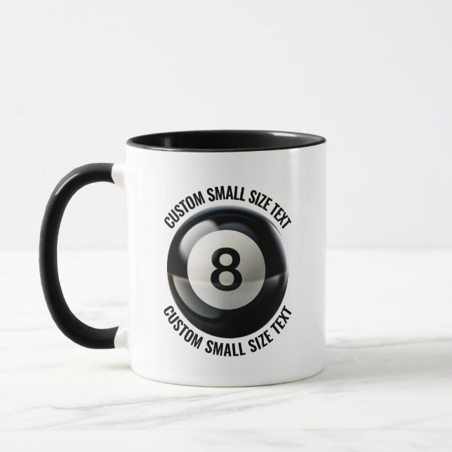 Small Text BLACK Combo 11oz Custom 8 Ball Mug (Left)