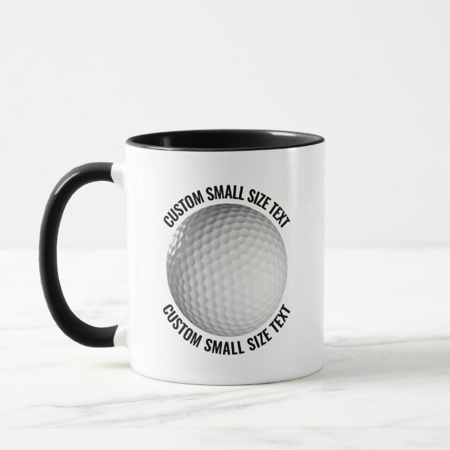 Small Text BLACK Combo 11oz Custom Golf Mug (Left)