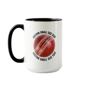 Small Text BLACK Combo 15oz Custom Cricket Mug
